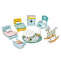 Dovetail Wooden Dollhouse Kids Room Set