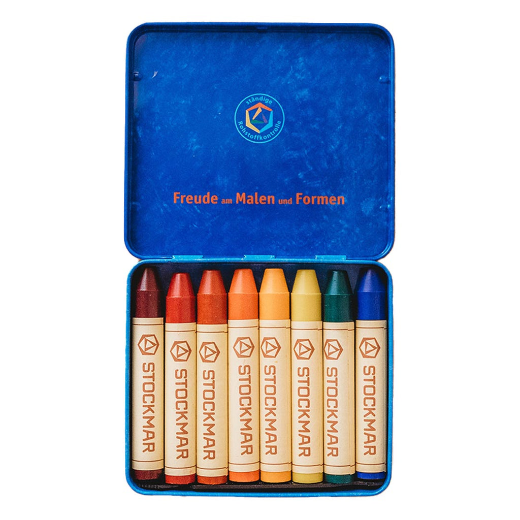 Beeswax Crayons - Waldorf Mix - 8 Sticks